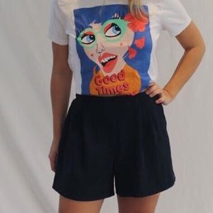 Blue Aritzia Tuxedo Shorts